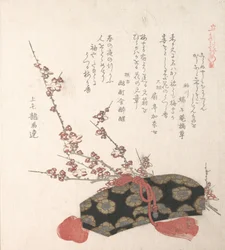 Brevkasse og blommeblomster, 1800-tallet.