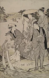 Tamagawa ved Musashi-provinsen fra Six Jewel Rivers