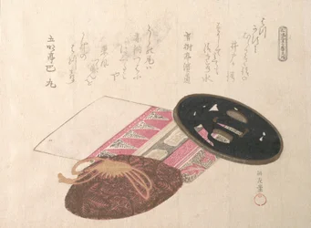 Tsuba Sword Guard and Bags, 1800-tallet.