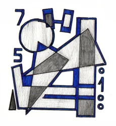 Abstrakt kunst, tegning, skitse 57