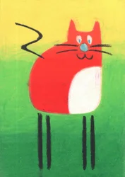 Rød tegneseriekatt