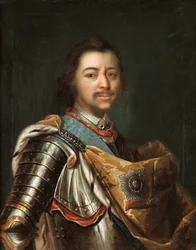 Portræt af kejser Peter I den Store 1672-1725