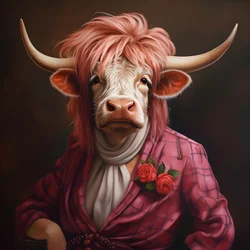 Highland Cow som Marilyn Monroe 3