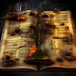 Visuaaliset esitykset käsikirjoitusta koskevista teorioista, kuten yrttilääkkeiden oppaista, vieraista kielistä ja hienostuneista huijauksista. 1