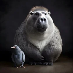 Capybara sekoitettuna hopeaselkägorillaan 3
