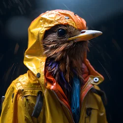 et dyr i en regnfrakke 3