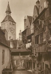 Landsberg am Lech, The Hexenwinkel; Landsberg på Lech, "Hexenwinkel" (s/h foto)