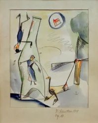 Aq. 11 (billede-kvinde-gås)