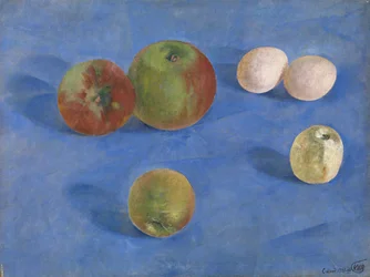 Stilleben. Æbler og æg, 1921