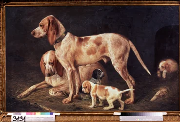 Dianas familie. Maleri af Alexander Kirillovich Gorbunov (1855-1912), olie på lærred