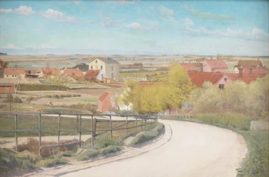 Udsigt fra en vej ved Næstved, Sjælland