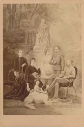 Franz Joseph I og Elisabeth af Østrig og deres kejserlige familie (illustration)