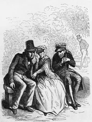 Illustration til Fader Goriot, roman af Honore de Balzac (1799-1850) fra samling i flere bind med titlen Human Comedy, gravering af Laisne
