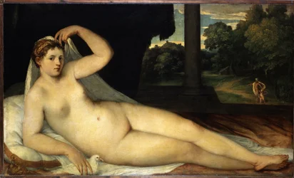 Venus (Venus). Maleri af Lambert Sustris (1515 eller 1520-efter 1591). Olie på lærred