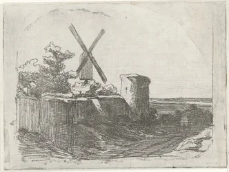 Ruin med mølle