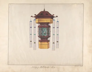 Design til Hall Lampe No.9, ca. 1845.