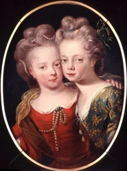 Dobbeltportræt af Isabella Charlotte og Sophia Hedwig som børn