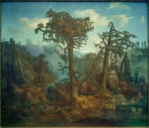 L.Hertervig, Gamle Fyrretræer