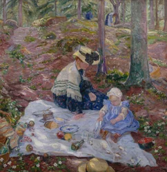 Ingerid og mor i Birkelunden