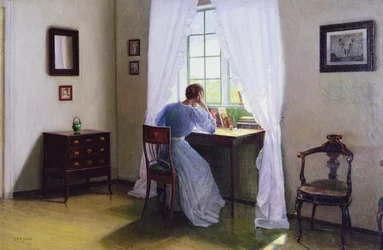 Kvinde foran vinduet