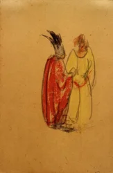 Uden titel (Ortrúd og Elsa von Brabant i strid)