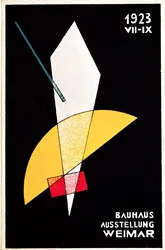 Plakat til en Bauhaus-udstilling i Weimar, Tyskland, 1923