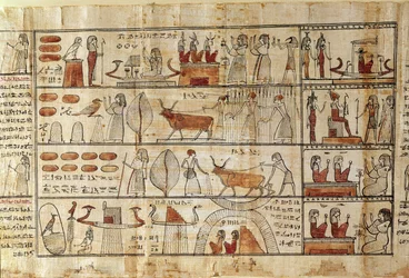 Landbrugsscener, detaljer fra The Book of the Dead of Tsekhons (papyrus)