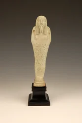 Shabti af Imhotep, 380-342 f.Kr. (fajance og grøn glasur)