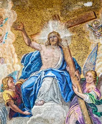 Kristus i herlighed mellem Jomfru Maria og Johannes Døberen, detalje