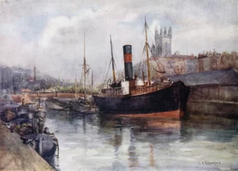 The Menapia, en irsk handelsmand, St Stephens Church i baggrunden