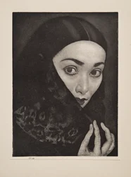 Dame med et sjal, pub. 1926.