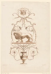 Arabesken i leeuw Første notesbog med arabesker og dekorationer, der er specifikke for kunstnere af denne genre (serietitel) Ny samling af arabesker, velegnet til udsmykning af lejligheder (serietitel)