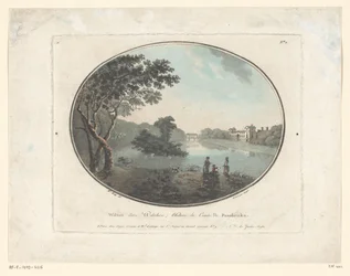 Udsigt over Wilton House Wilton dans Willshire, Chateau du Comte de Pembroke (titel på objekt) Jardins Anglais (serietitel på objekt) English Gardens (serietitel)