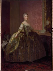 Portræt af Marie Louise (Marie-Louise) af Bourbon Parme (Bourbon-Parme) (1751-1819) Maleri af Laurent Pecheux (1729-1821). Firenze, Pitti-paladset
