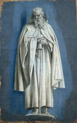 Sankt Antoine den Store holder en klokke Maleri med camaieu på lærred af Laurent de La Hyre (1606-1656) Paris fra det 17. århundrede. Louvre-museet