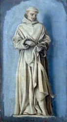 Saint Etienne de Grammont holder en ring i højre hånd Camaieu-maleri på lærred af Laurent de La Hyre (1606-1656) 1600-tallets søn. 0,35 x 0,19 m Paris. Louvre-museet