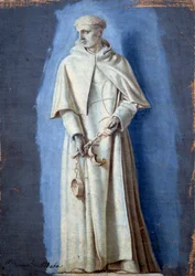 Saint Jean De Matha stående med kæder Maleri med camaieu på lærred af Laurent de La Hyre (1606-1656) 1600-tallet søn. 0,33 x 0,23 m Paris. Louvre-museet