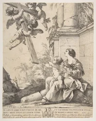 Jomfru og barn med engle, 1639.