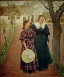 Forår. Ebba og Sigrid Kähler