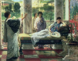 Catullus læser sine digte i Lesbias hus, 1870