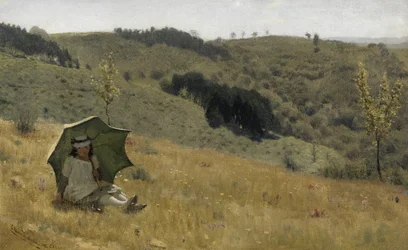 Solrige dage, 1874 olie på lærred