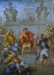 Kejser Claudius forhindrer drabet på sine angribere