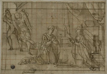 Tobias og Sarah beder på deres bryllupsnat