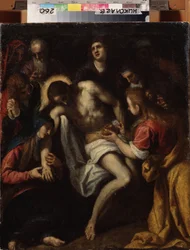 ""La deploration du christ"" (Klagsangen) Maleri af Leandro Bassano (1557-1622) Regional Wereshchagin Art Museum, Mykolaiv Ukraine