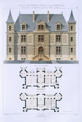 Design fra "Town and Country Houses Based on the Modern Houses of Paris", ca. 1864