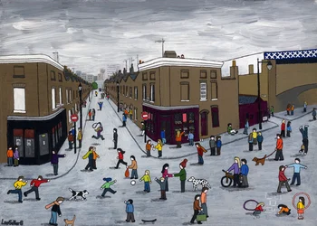 Roupell Street, 2015, (Akryl og blæk på lærred)