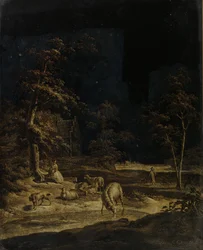 Hyrdinde med får