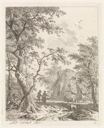 To vandrere på en gård Landskaber med figurer (serietitel)