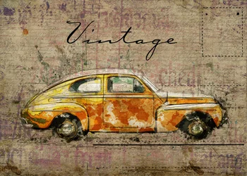 Vintage orange bil
