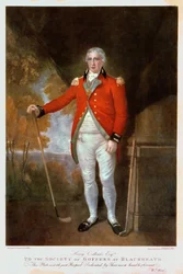 Portræt af Henry Callender, indgraveret af Walter Alfred Cox (1862-s.1894) (farvet mezzotint)